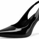 heelchic Slingback Heels for Women Pointed Toe Stiletto Heel Closed Toe Pumps Slip on High Heels 2.95 inch Dress Pumps