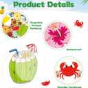 2 x Summer Bulletin Board Decoration Aloha Cutouts Summer Hawaiian Luau Holiday Classroom Decoration Coconut Tropical Palm May Tiki Totem Flamingo Cutout for School Window Chalkboard Wall Decor