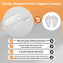 Arch Support Inserts Women for Flat Feet, Self-Adhesive Shoe Insoles for High & Low Arches, Non-Slip Cushion Pads for Flats Feet(Large, Arch Height: 0.47 in)
