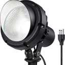 SUNVIE LED 40W Spot Lights Outdoor 5000K Daylight White Plug in Flag Pole Light 120V Ultra Bright Landscape Spotlights for Yard House Tree Lawn Signage Outdoor Spotlight with Stake & 5.5FT Cord