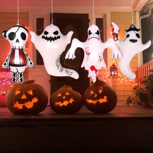 Halloween Christmas Inflatable Outdoor Decorations,Outside Scary Halloween Hanging Decorations Indoor Decor Outdoor Yard Party Decorations for Home Office, 4PCS