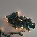 Clear Warm White Christmas Tree Lights - 6.3 ft String of 35 Incandescent Mini Bulbs Multifunctional Lighting Modes, for Decorative, Bedroom, Outdoor, Xmas Twinkle Lights with Green Wire Total 6.6 ft