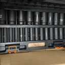 VEVOR Impact Socket Set 1/2 Inches 26 Piece Deep Sockets, 6-Point, Rugged Construction, Cr-V, 1/2 Inches Drive Socket Set Impact Metric 10mm - 36mm, with a Storage Cage