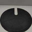 18 inch Metal Slotted Sump Pump Cover, Black Decorative Submersible Outdoor Water Well Covers, Septic Tank Lids Protection for Sewage Pump, Sump Basin, Sump Bucket (1, Black)