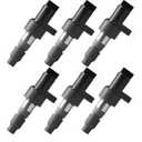 OCPTY Suitable 2003-2008 for Jaguar S-Type 3.0L/V6,2001-2008 for Jaguar X-Type 3.0L/V6 Automotive Replacement Ignition Coils 4-Pins #UF435 (Set of 6)
