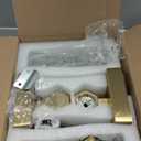 Battery Operated Crystal Wall sconces Set of 2,Rechargeable Modern Vanity Light Fixtures, 3000K-6000K Dimmable Gold LED Wireless Wall Lights for Bathroom Bedroom Living Room Hallway(2 Pack)