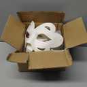 White Masquerade Masks, 16Pcs Unpainted Blank DIY Masks in 8 Styles for Mardi Gras Easter Halloween Cosplay Party Supplies