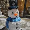 5FT Christmas Inflatable Snowman, Two Lighted Snowmen , Premium Polyester Fabric, Outdoor Blow Up Christmas Decoration for Home Party Yard Lawn garden, Pack of 2