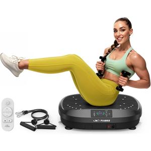 FLYBIRD Vibration Plate Exercise Machine, 120 Adjustable Speed High Intensity Vibration for Muscle Toning Weight Loss Lymphatic Drainage, Full Body Workout Vibration Plate Ideal for Fitness & Recovery