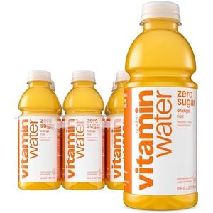 vitaminwater Zero Sugar Rise Orange Nutrient Enhanced Flavored Water Beverage, 20 fl oz Bottles, 12 Pack, Exp. Date:May 04/ 2026