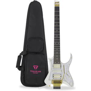 Vaibrant 88 Deluxe Headless (Frost White) Electric Travel Guitar w/Deluxe Gig Bag