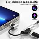 for iPhone Aux Adapter Lightning to 3.5mm Headphone Jack Charging Splitter (2in1) 14 13 12 Pro Max Lighting Wired Earphone Cable Dongle Charger Cord Adaptor Audio Power Car Connector for Ipad