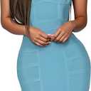 Hybrid & Company Womens Elegance Stretch Chic Bandage Dress, Small
