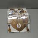 Patelai 4 Set Bridal Baby Shower Favor Heart Cheese Board with Knife, Wood Mini Charcuterie Board Thank You Gift Box for Guest Bridal Baby Shower Prize Wedding Valentines Birthday (Acacia Color)