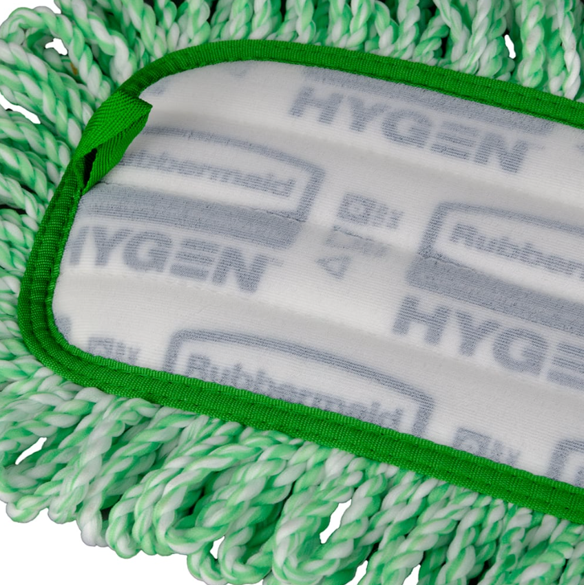 Rubbermaid Commercial HYGEN, Fringed Dust Mop Pad Green Q449 Replacement Dry
