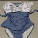 B2prity Women's One Piece Swimsuits Tummy Control V Neck Bathing Suits Tie Back Slimming Front Cross Swimwear,  Medium