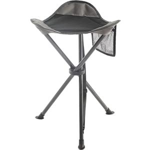 Portal Tall Folding Tripod Stool for Outdoor Camping Walking Hunting Hiking Fishing Travel, Support 225 lbs, Black