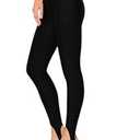 JJJ Fashion Yoga Terricot Hi Waist Stirrup Leggings-Made in USA (Small, Black)