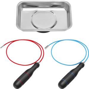 VASTOOLS Thin Flexible Magnetic Pickup Tool Set,28",4mm Flexible Magnet,7mm Flexible Magnet,Long Magnetic Pickup Tool,Mini Magnetic Tray,Mini Magnet for The Smallest Gaps