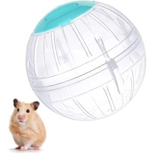 Hamster Exercise Ball, 5.7 Inch Transparent Running Wheel for Dwarf Hamsters to Reduce Boredom and Increase Activity