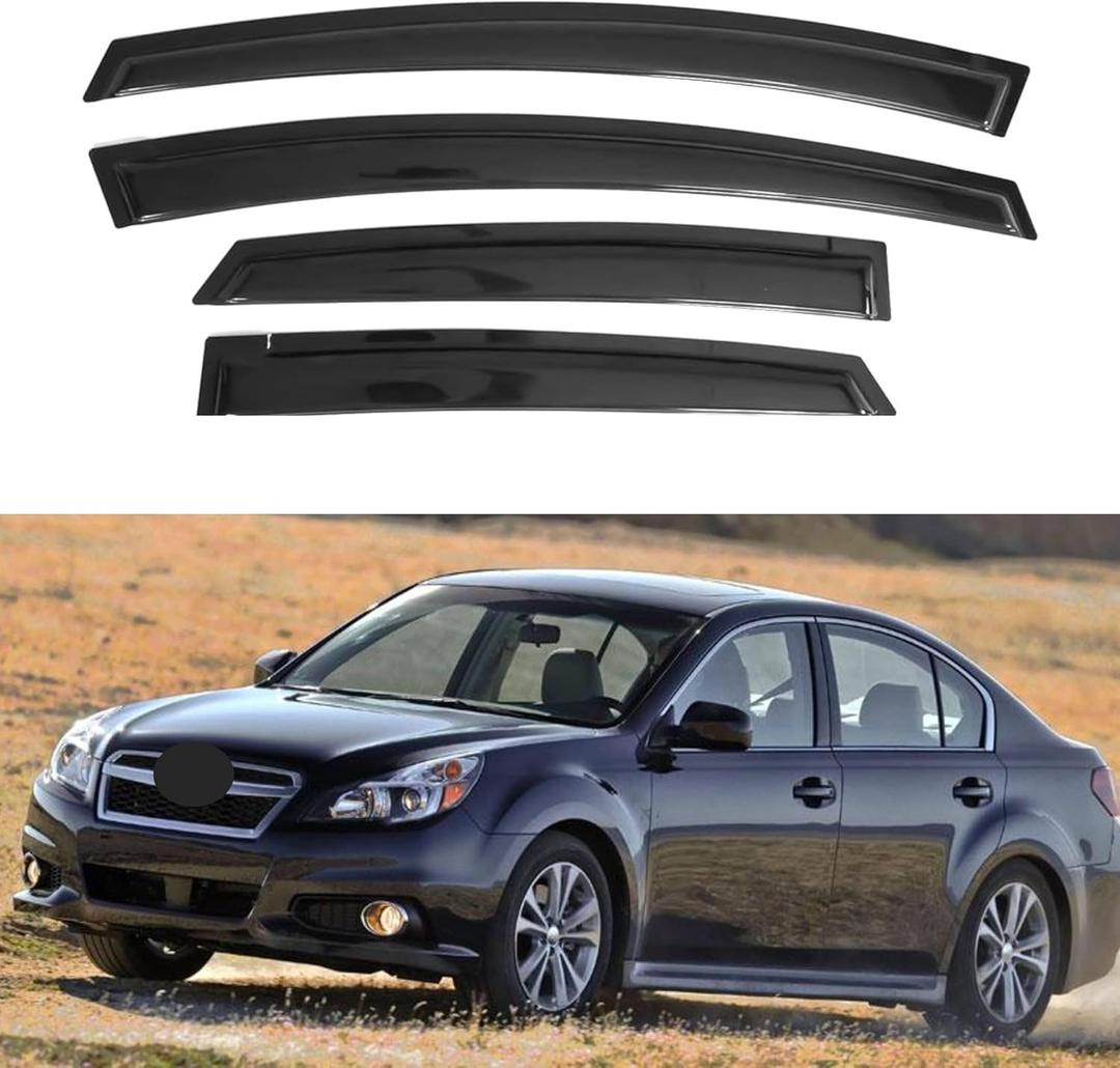 IG Window Visors Fit for 2010-2014 Subaru Legacy, Out-Channel Rain Guards Vent Wind Deflectors 4PC, Car Accessories for 10-14 Legacy