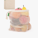 Pack of 6 Reusable Produce Bags Washable, 11x13 Inch Medium Reusable Grocery Bags Heavy Duty Cotton Bag Mesh Bags for Vegetables, Enhanced Closure Edge, Double Stitched, with Tare Weight