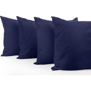 Comfort Beddings Queen Pillow Cases Set of 4 Blue 100% Organic Cotton 600 Thread Count Premium Blue Cotton Pillowcases, Queen Pillowcase Pillow Covers, 20 x 30 inch