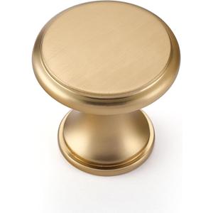 Ravinte 10 Pack Champagne Bronze Kitchen Cabinet Knobs, Solid Bronze Pulls Zinc Handles Simple Drawer Cabinet Hardware for Cupboard Drawer Knobs