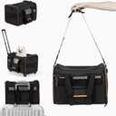 Pet Carrier for Small Pet, Cat Dog Carrier for Car Soft Sided Dog Rolling Crate Cat Travel Bag up to 20 Lbs (Black)