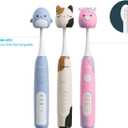 ORDO Sonic Squishmallows Kids Toothbrush Heads for Electric Rechargeable Toothbrush, Soft Bristles, for Children Ages 4 and Up, White (Pack of 4)