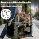 Extra Large Cat Carrier for 2 Cats with Foldable Frame | Zipper Lock Buckle, Top Load, 4 Openings, Reduce Stress, Privacy Features, Soft-Sided