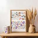 2 x 8 Sheet UV Dtf Cup Wraps for 16 Oz Glass Cups Halloween Waterproof UV Dtf Transfers Ready to Press Stickers Rub on Transfers for Crafts Wrap Decals for Tumblers Mugs Wood Car Decor -Funny Pink Ghost