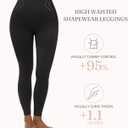 FeelinGirl Leggings for Women Tummy Control High Waisted Compression Leggings Seamless Shapewear Pants Non-See-Through (Black, M)