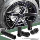 32pcs M14x1.5 Lug Nuts Spline Black, 14x1.5 Aftermarket Wheel Lug Nuts for F150 F250 F350 Silverado Sierra Ram 2500 3500 with 1 Socket Keys Long Extended