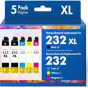Remanufactured Replacement for 232XL XP-4200 Ink Cartridges Combo Pack for Epson Printer XP4200 XP 4200 XP4205 Workforce WF-2930 XP-4205 WF-2950 (5 Pack, 2Black Cyan Magenta Yellow)