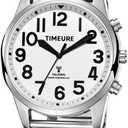 Talking Watch with Jumbo Numbers self-Setting for Blind Men, Seniors,Visually impaired,or Elderly, Father's Gift TIMEURE-2211