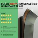 Black Right Hurricane Brackets,Hurricane Ties for Rafters,Hurricane Clips,Hurricane Straps for Shed,Seismic/Truss Brackets,Hurricane Straps for Building,Rafter Hangers(Right 25 pcs)