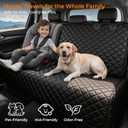 URPOWER Dog Car Seat Cover for Back Seat - Waterproof Non-Slip Car Seat Protector for Dogs Pet, Scratchproof Back Bench Seat Covers for Full-Size SUVs & Pickup Trucks, Black