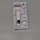 Electric Razor for Women Men with LED Display,4 in 1 Ladies Wet & Dry Body Razors and Facial Hair Remover, Rechargeable Hair Removal Kit for Nose Face Body Leg Bikini Arm Hair (White)