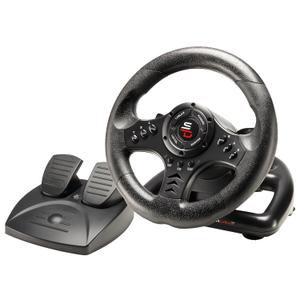 SUBSONIC - Superdrive SV450 Steering Wheel. Racing Wheel with Pedals and Shifters. Diameter 23 cm, 180 Rotation Angle - For Xbox Series X/S, Switch 2 / Switch, PS4, Xbox One and PC - Black