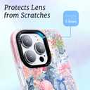 for iPhone Air Case,Coastal Romantic Y2K Seahorse & Hibiscus Art Collage Design Pattern AestheticMilitary-Grade Drop Protection,Ocean Theme Cover with Camera Protection for Girls Women