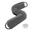 Sunolga Door Draft Stopper Blocks Hot and Cold Air with Removable Washable Cover for Bottom of Door and Window, All-Season Seal for Wind, Noise, Seal for Gaps Up to 3", Home Essentials, 12", Gray