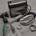 Electric Meat Grinder, Sausage Stuffer with 3 Sausage Tubes, 2 Blades, 3 Plates, 3200W Max, Meat Grinder Heavy Duty for Home Kitchen Use, Stainless Steel (Black)