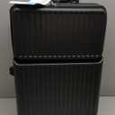 Zipperless Luggage, 22x14x9 Aviation Certified, Polycarbonate Aluminum Hardshell, Expandable Carry-On Luggage with Spinner Wheels, Hardshell Luggage, 20 Inch Cabin (black)