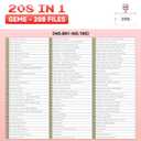 2026 Newest208 in 1 Super Combo Game Cartridge, Retro Game Pack Card Compilation with 208 Games