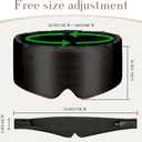 SECZIPE 100% Mulberry Silk Sleep Mask Eye Mask for Women Man with Adjustable Band, for Side Sleeper Blackout Sleep Mask for Travel Rest and Office Large Size (Black)