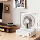 Mydash Desktop CD Player with Bluetooth 5.4 Transmitter & Receiver, FM Radio, Ambient Lighting, Sleep Timer, HiFi Speakers, Aesthetic Home Audio System for Kpop & Audiophiles, White