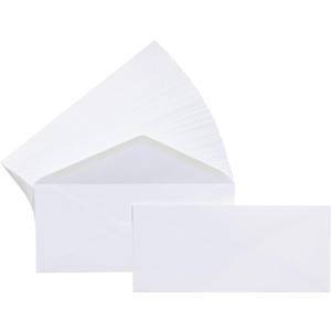 Amazon Basics #10 Business Letter Envelopes with Gummed Seal, No Tint, White, 500-Pack