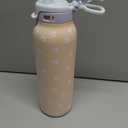 Ello Pop & Fill 32oz Stainless Steel Water Bottle with Quick Fill Technology, Double Walled and Vacuum Insulated Metal, Leak Proof Locking Lid, Sip and Chug, Reusable, BPA Free, Gloss Daisies