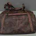 FADEON Large Laptop Tote Bag for Women Designer Leather Laptop Bag Fashion Travel Backpack Purse Shoulder Handbag (Coffee Brown Retro Style)